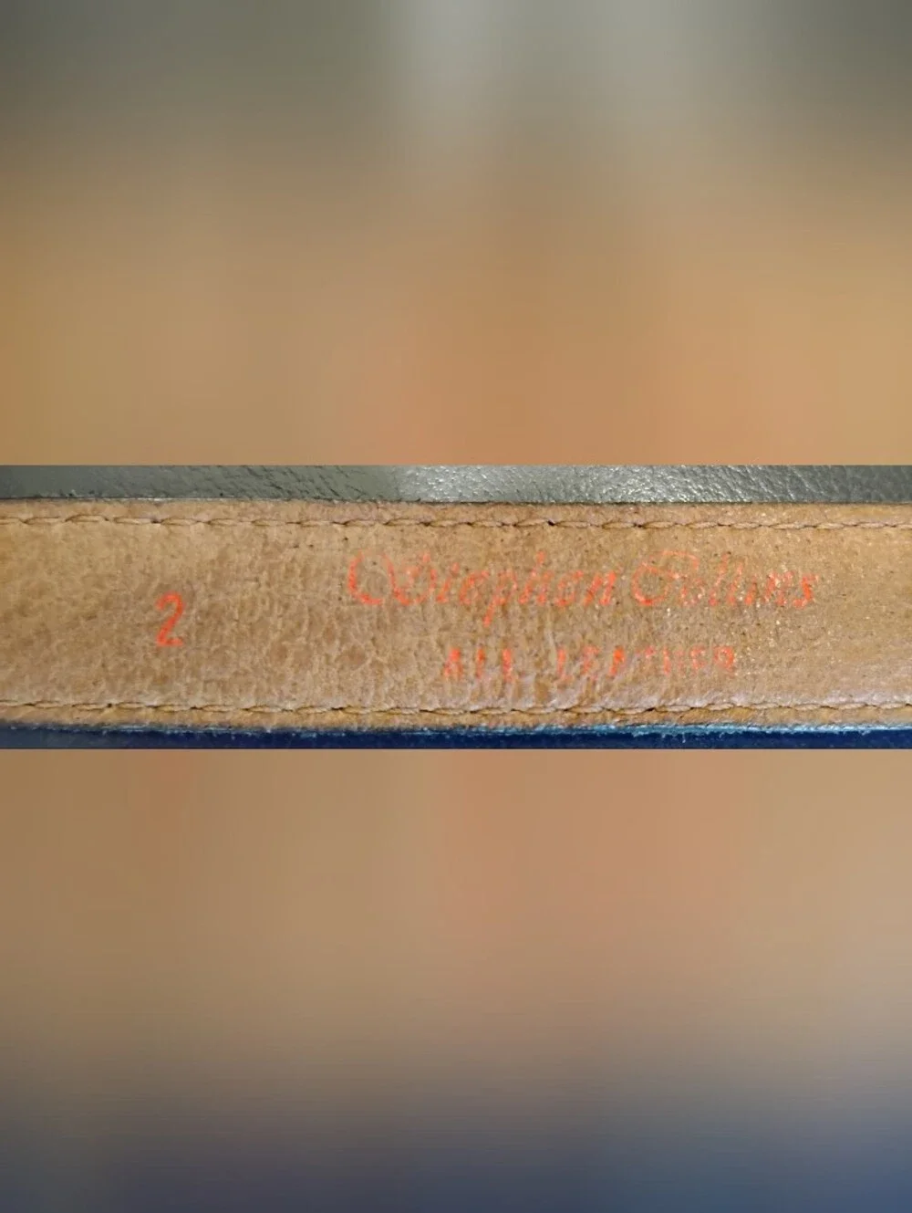 SLEEK VINTAGE STEPHEN COLLINS LEATHER BELT
